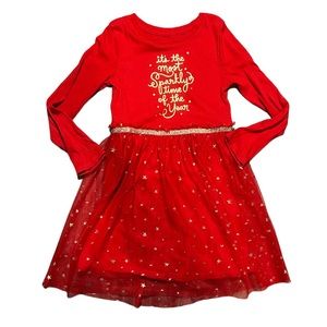 Cat & Jack Red Winter Dress Size 6